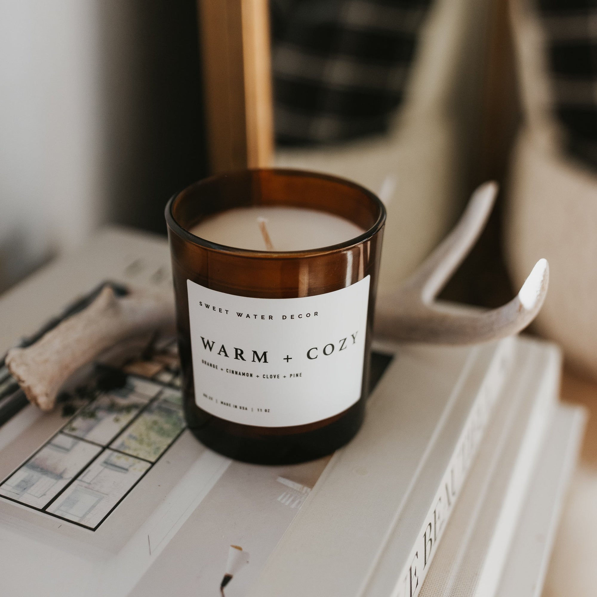 Warm and Cozy Amber Jar Candle