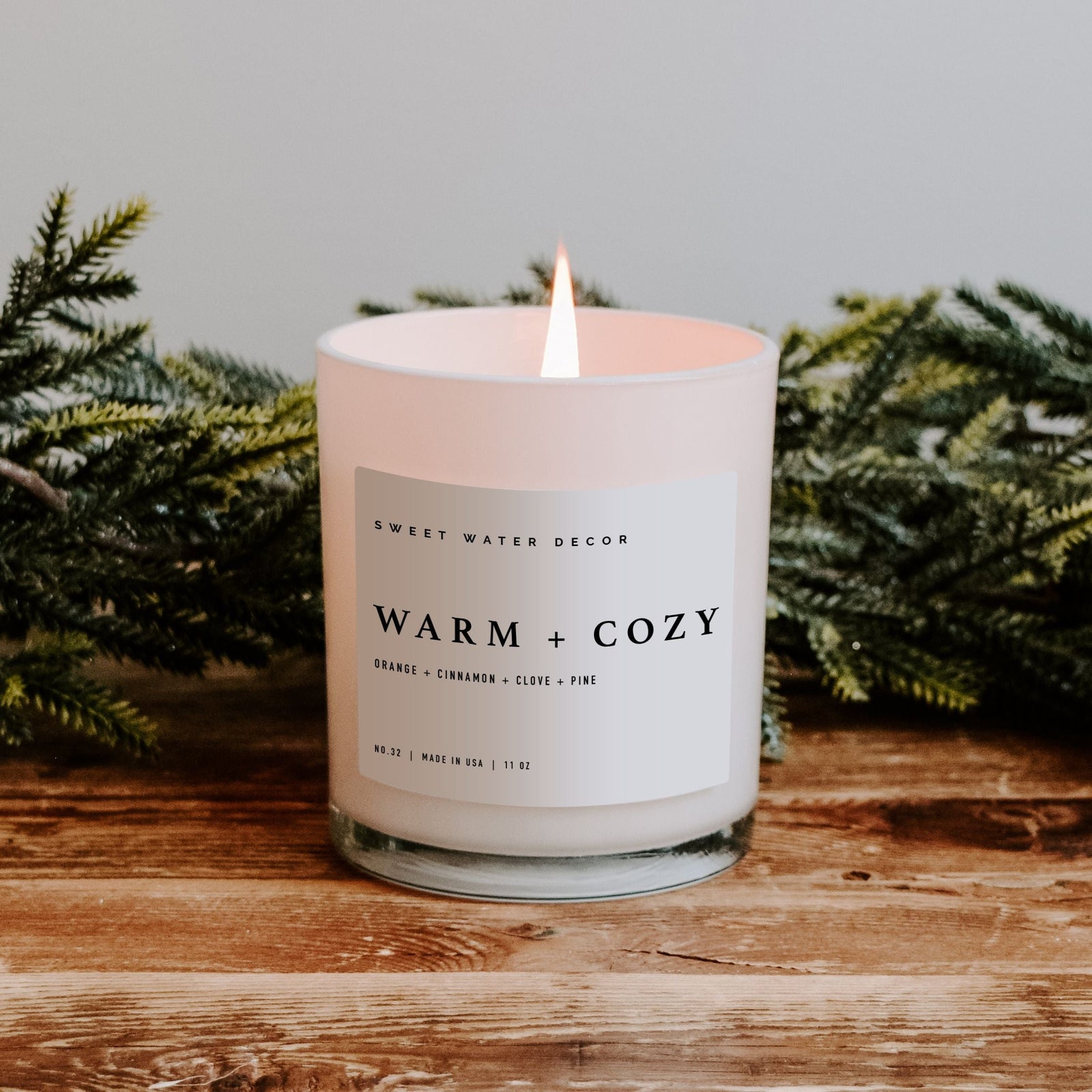 Warm and Cozy White Jar Candle