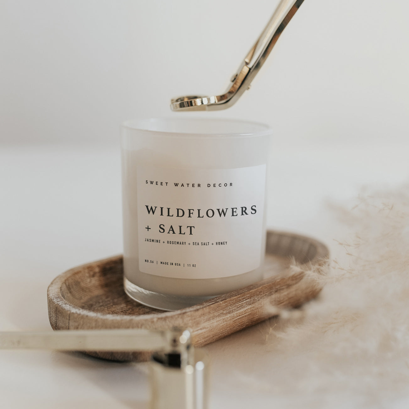 Wildflowers and Salt White Jar Candle