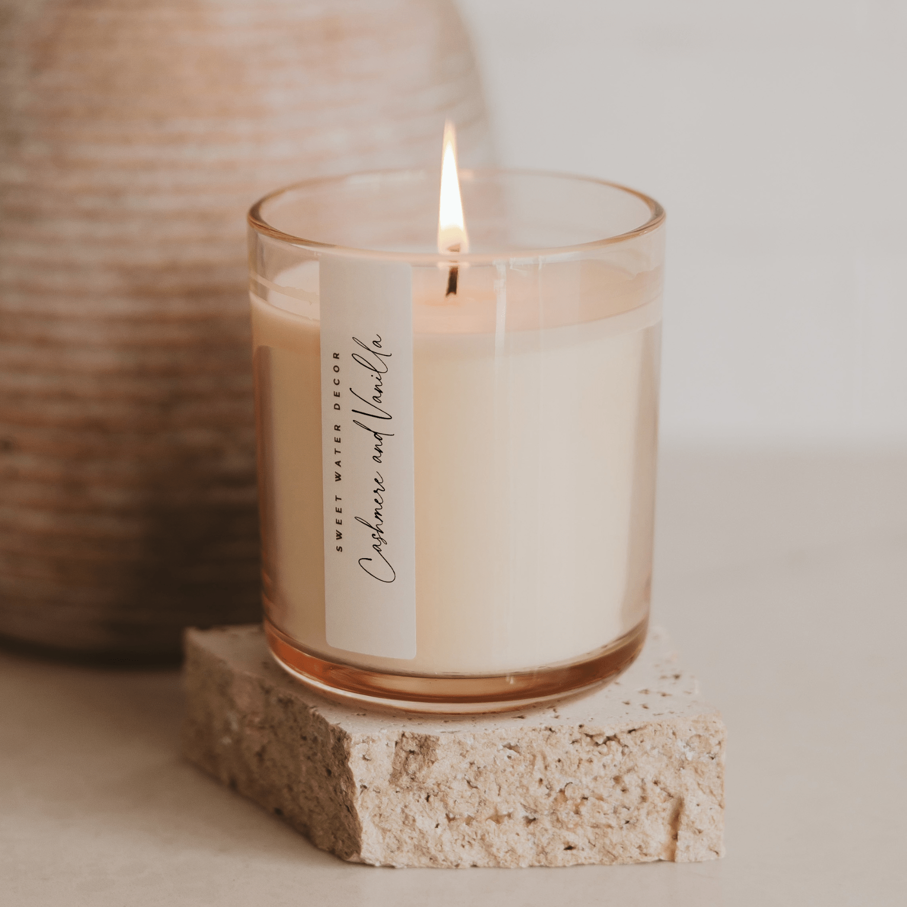 Cashmere & Vanilla Tinted Glass Jar Candle