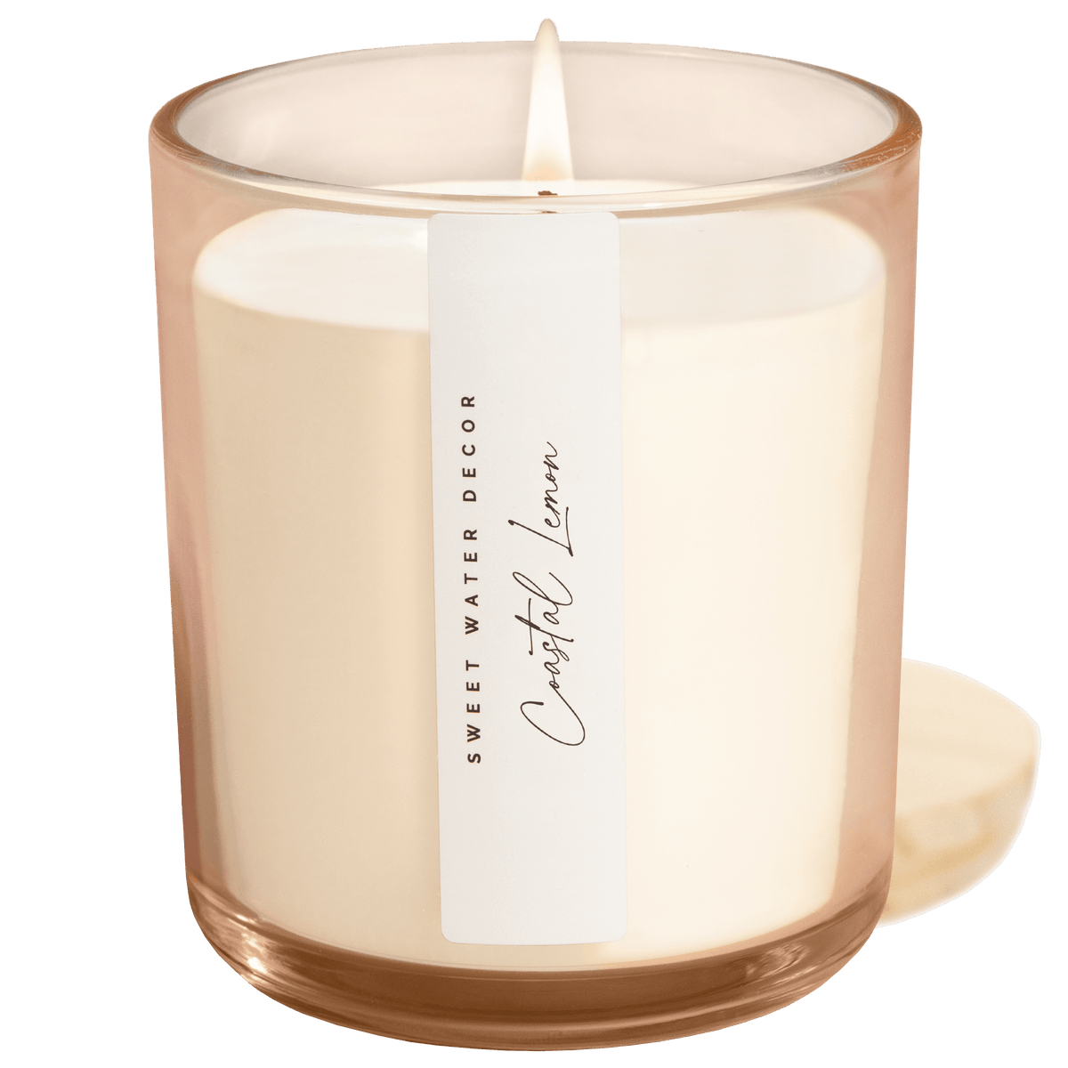 Coastal Lemon Tinted Glass Jar Candle