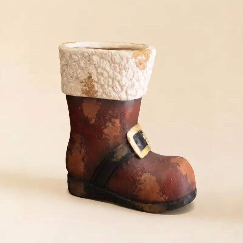 Faux Concrete Santa Boot
