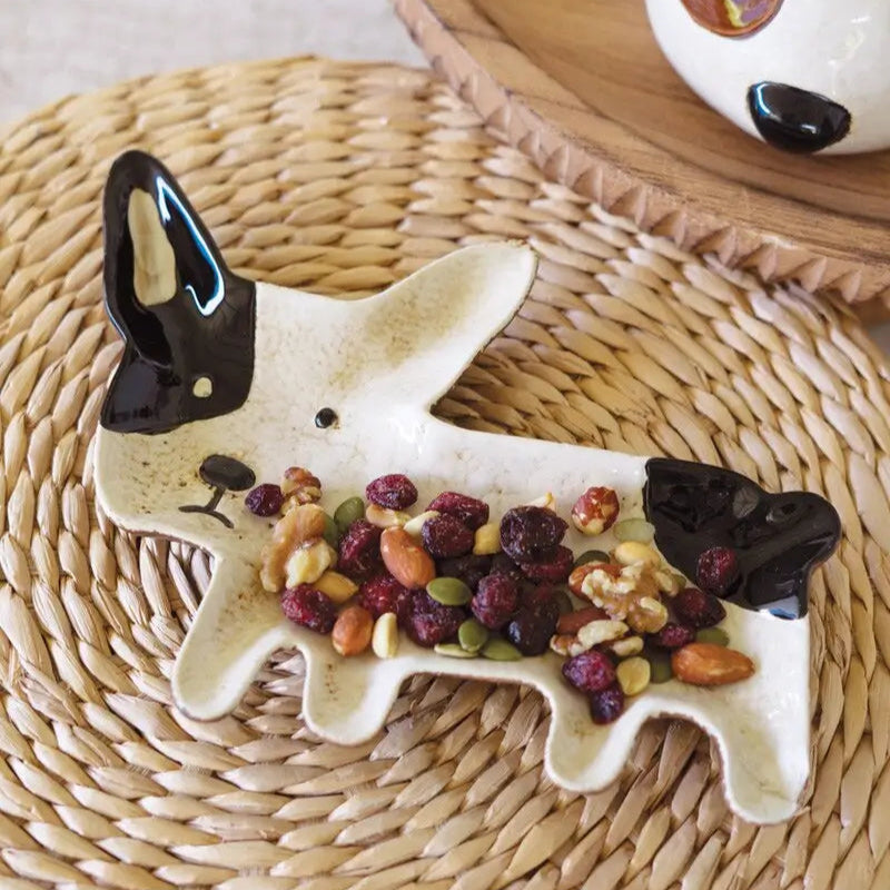 Ceramic French Bulldog Platter