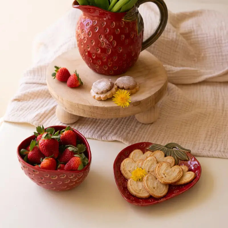 Ceramic Strawberry Platter