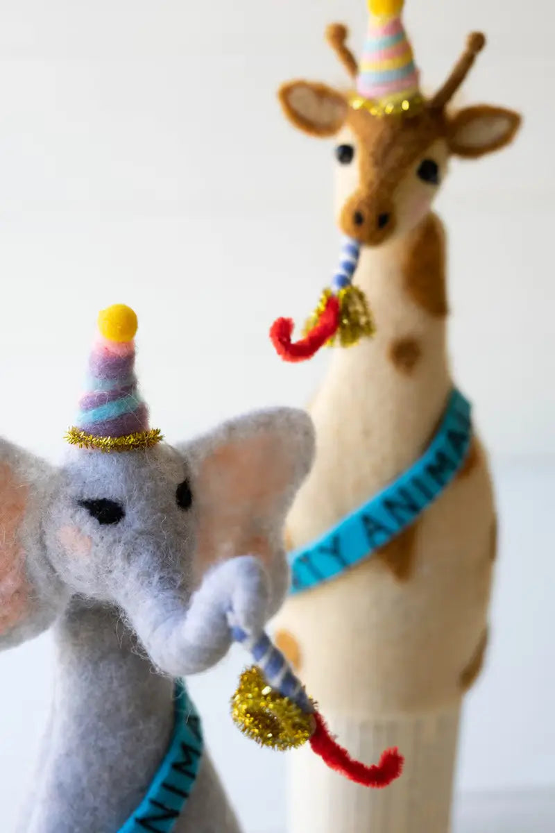 Felt Party Animal Bottle Topper Set