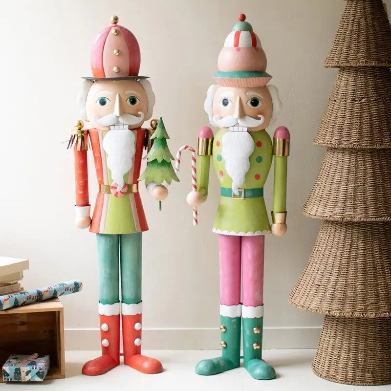Life Size Painted Metal Nutcracker Set