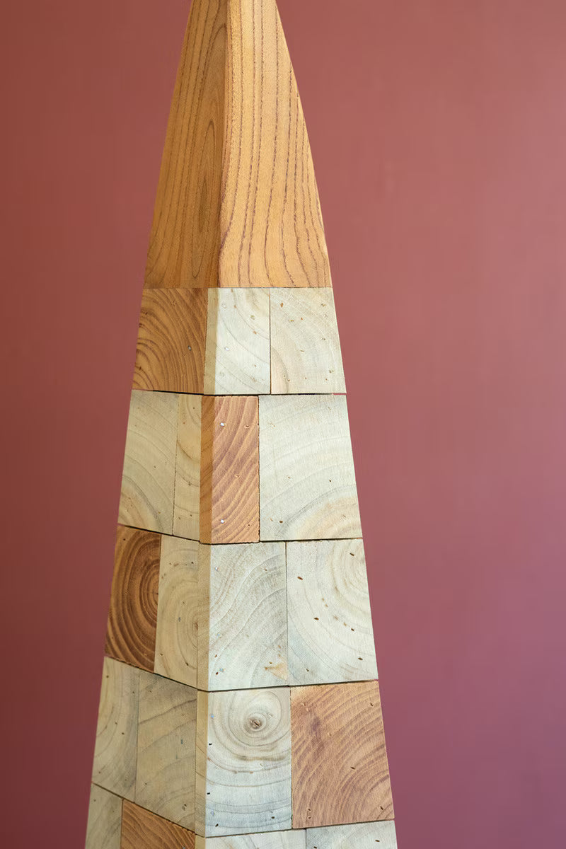 Assorted Wood Block Christmas Tree Set