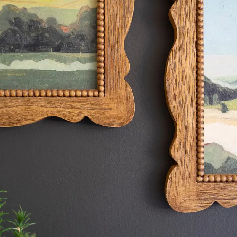 Natural Wood Framed Landscape Print Set