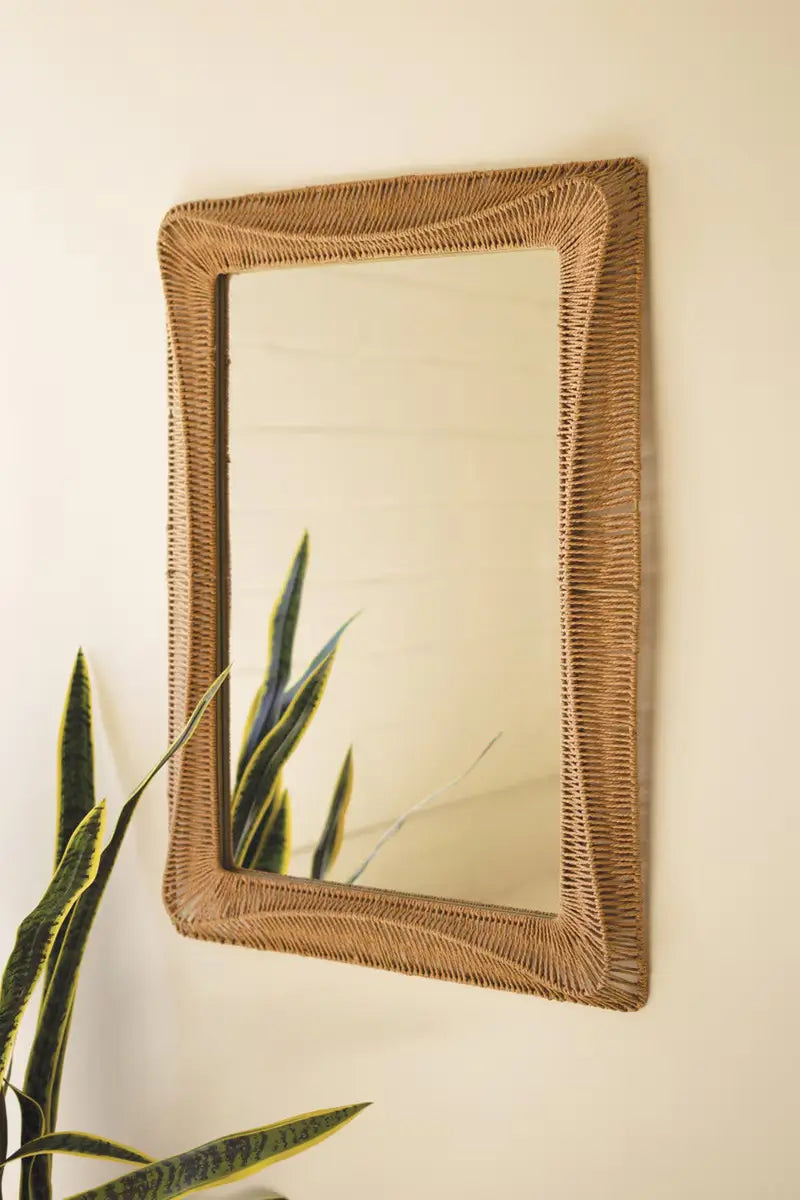 Paper Rope Framed Mirror