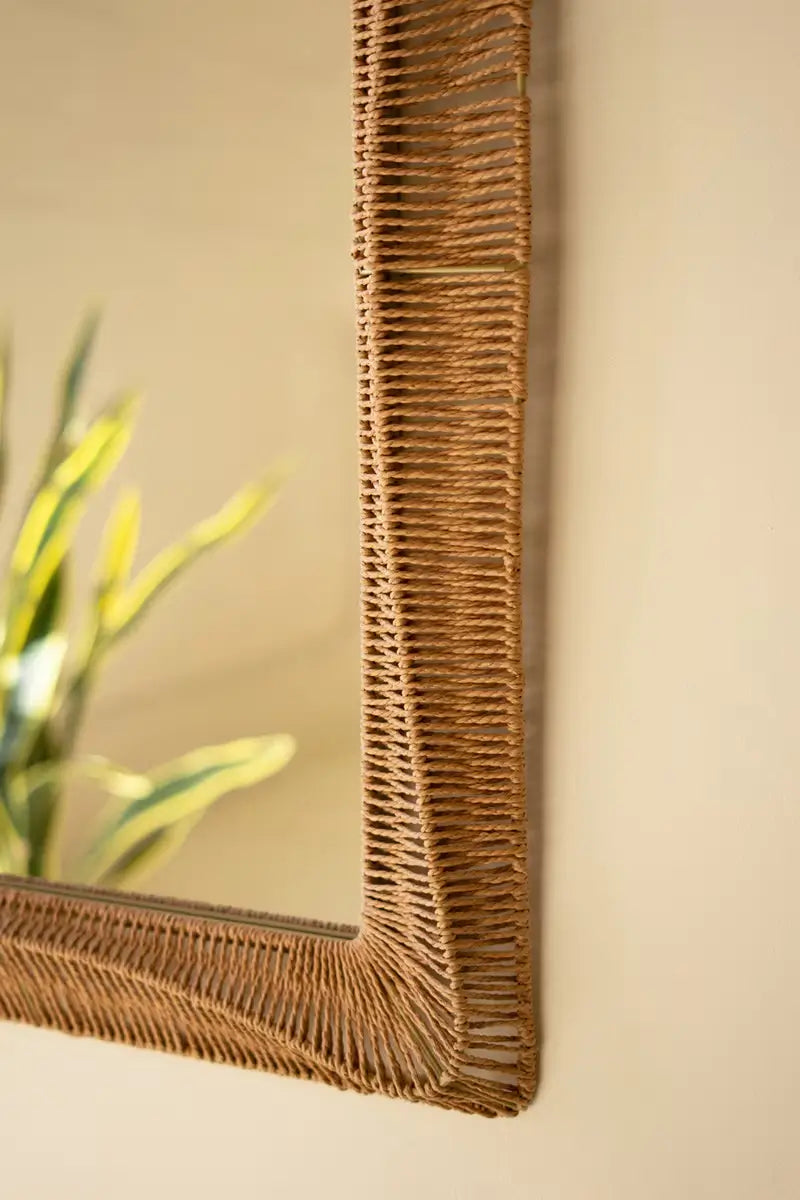 Paper Rope Framed Mirror
