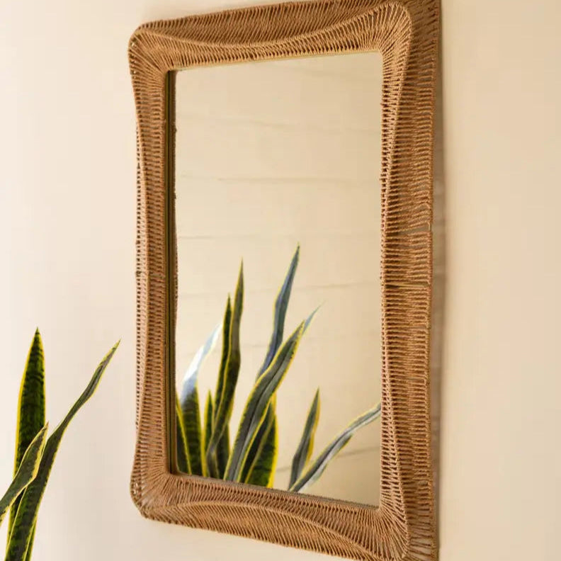 Paper Rope Framed Mirror