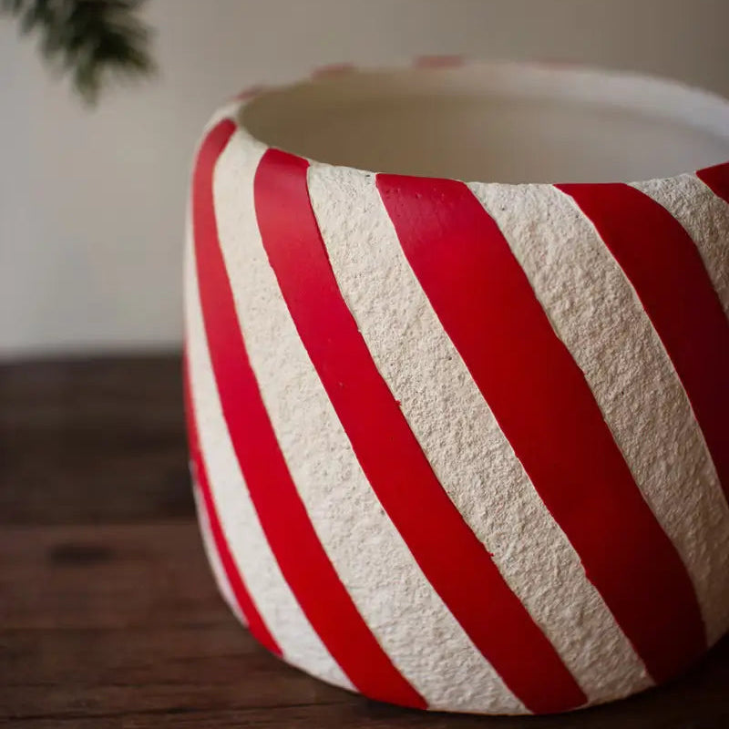 Concrete Candy Cane Planter Set