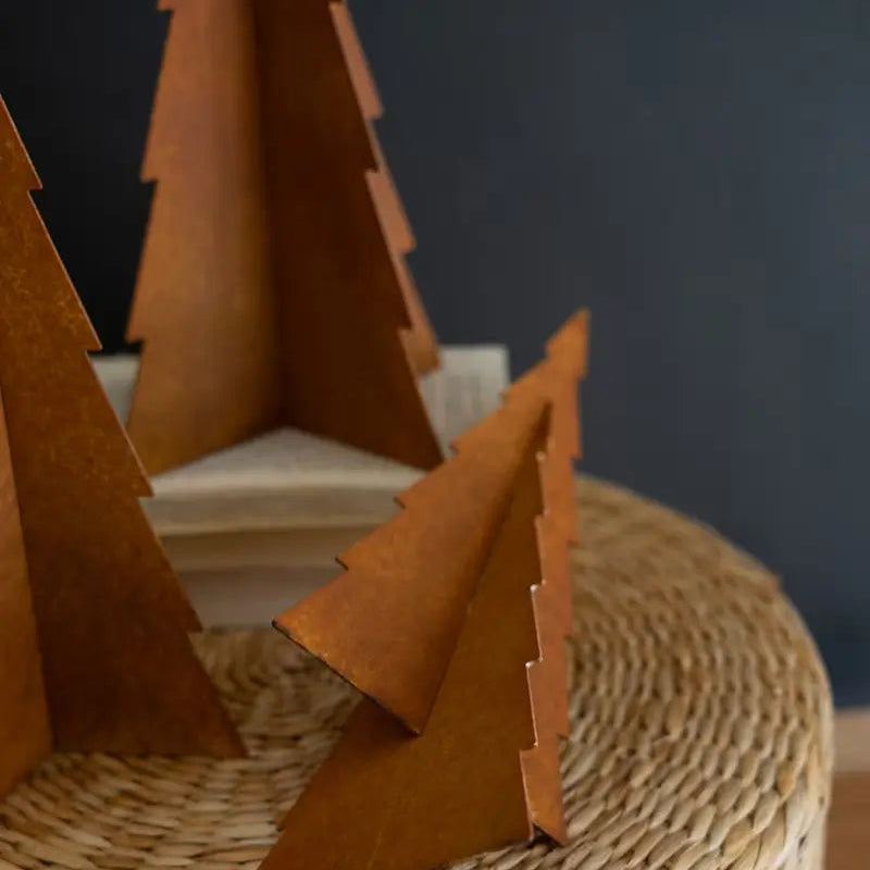 Rustic Metal Christmas Tree Set