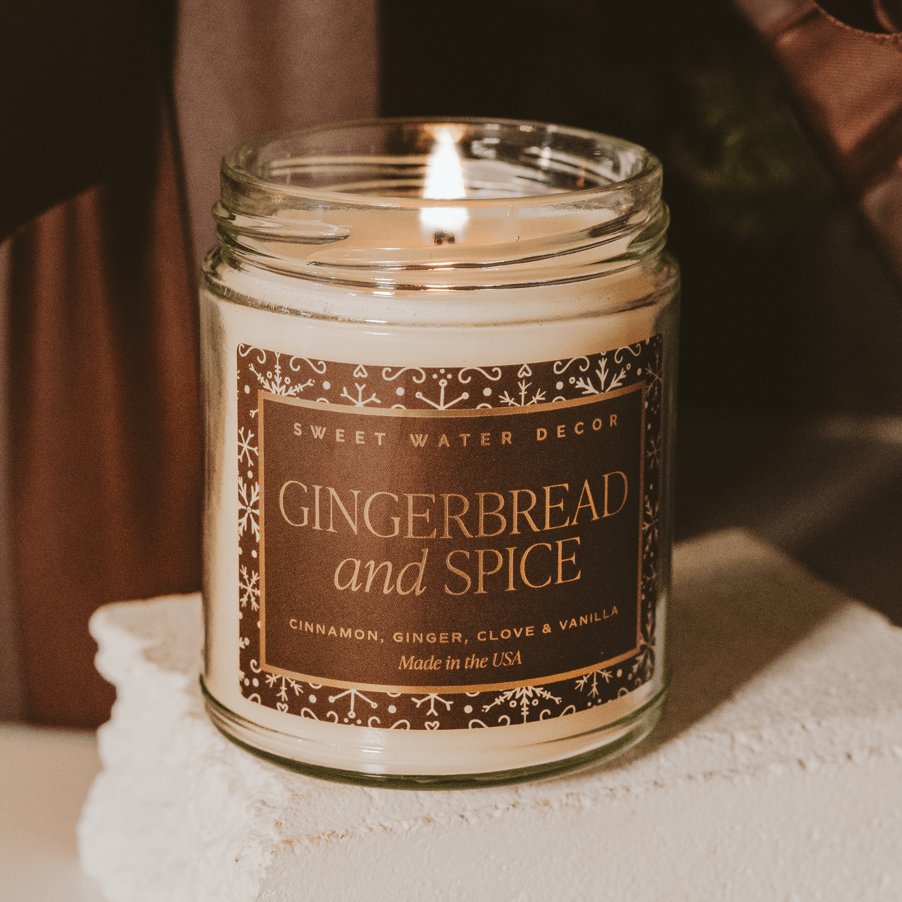 Gingerbread & Spice Patterned Jar Candle