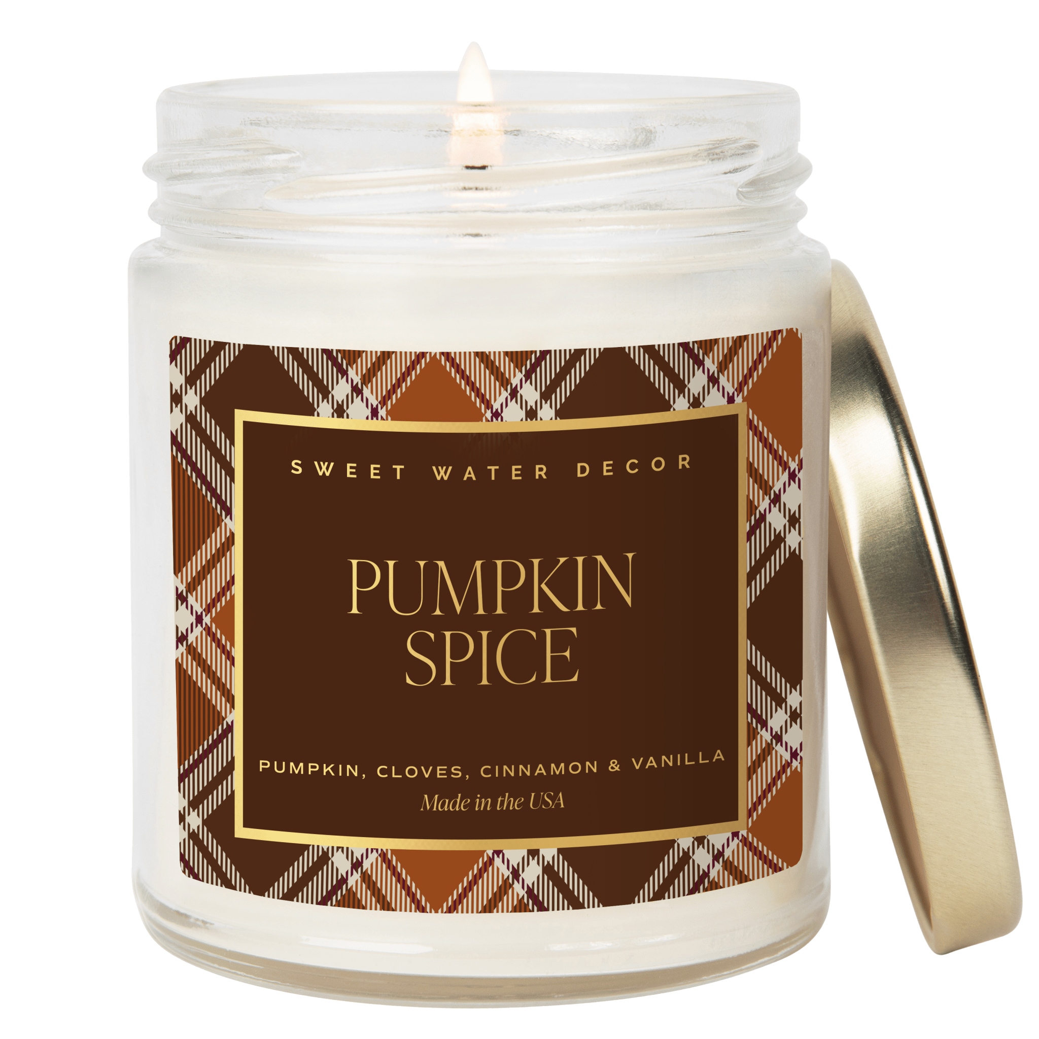 Pumpkin Spice Patterned Jar Candle
