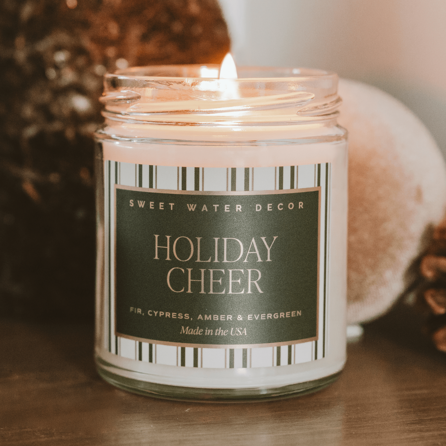 Holiday Cheer Patterned Jar Candle