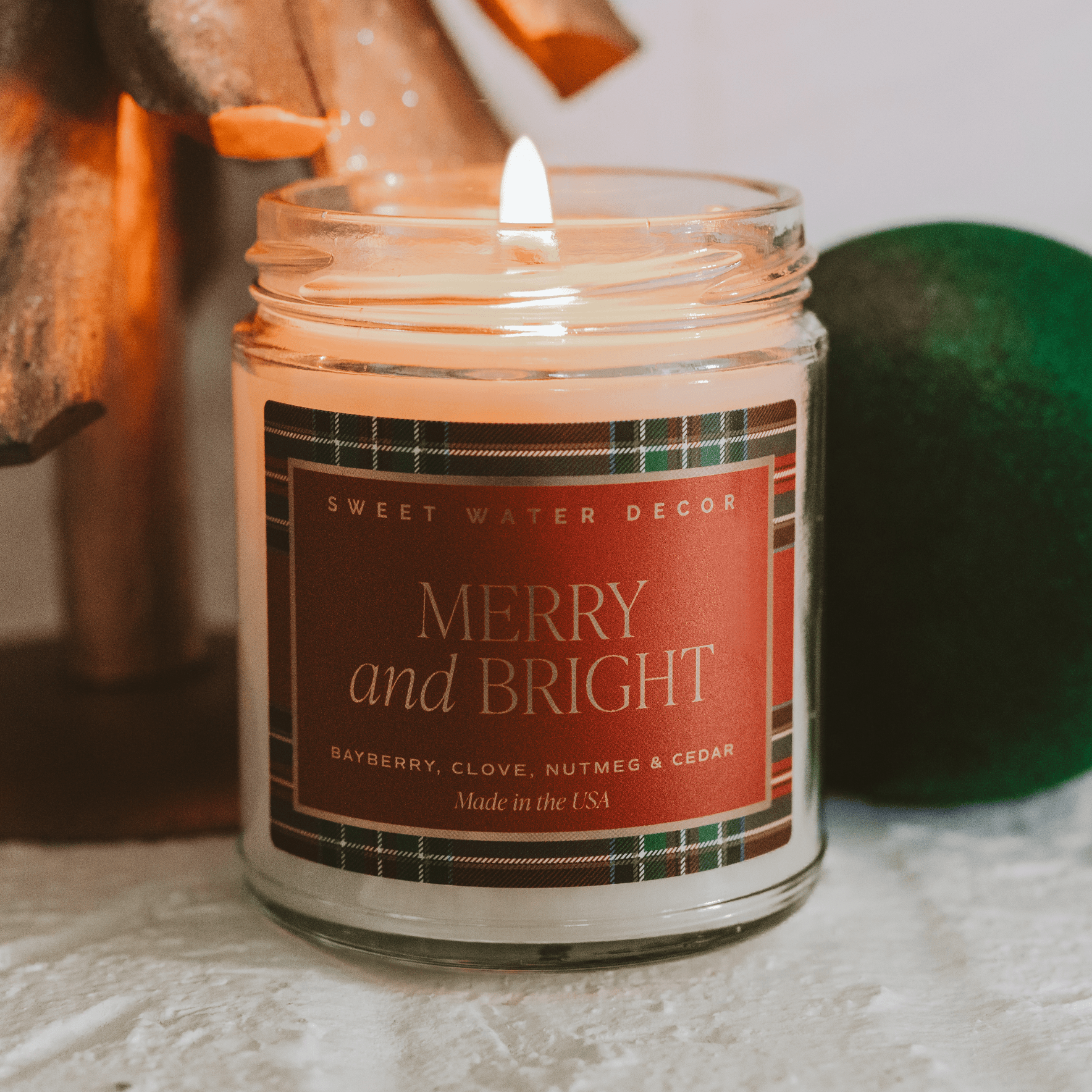 Merry & Bright Patterned Jar Candle