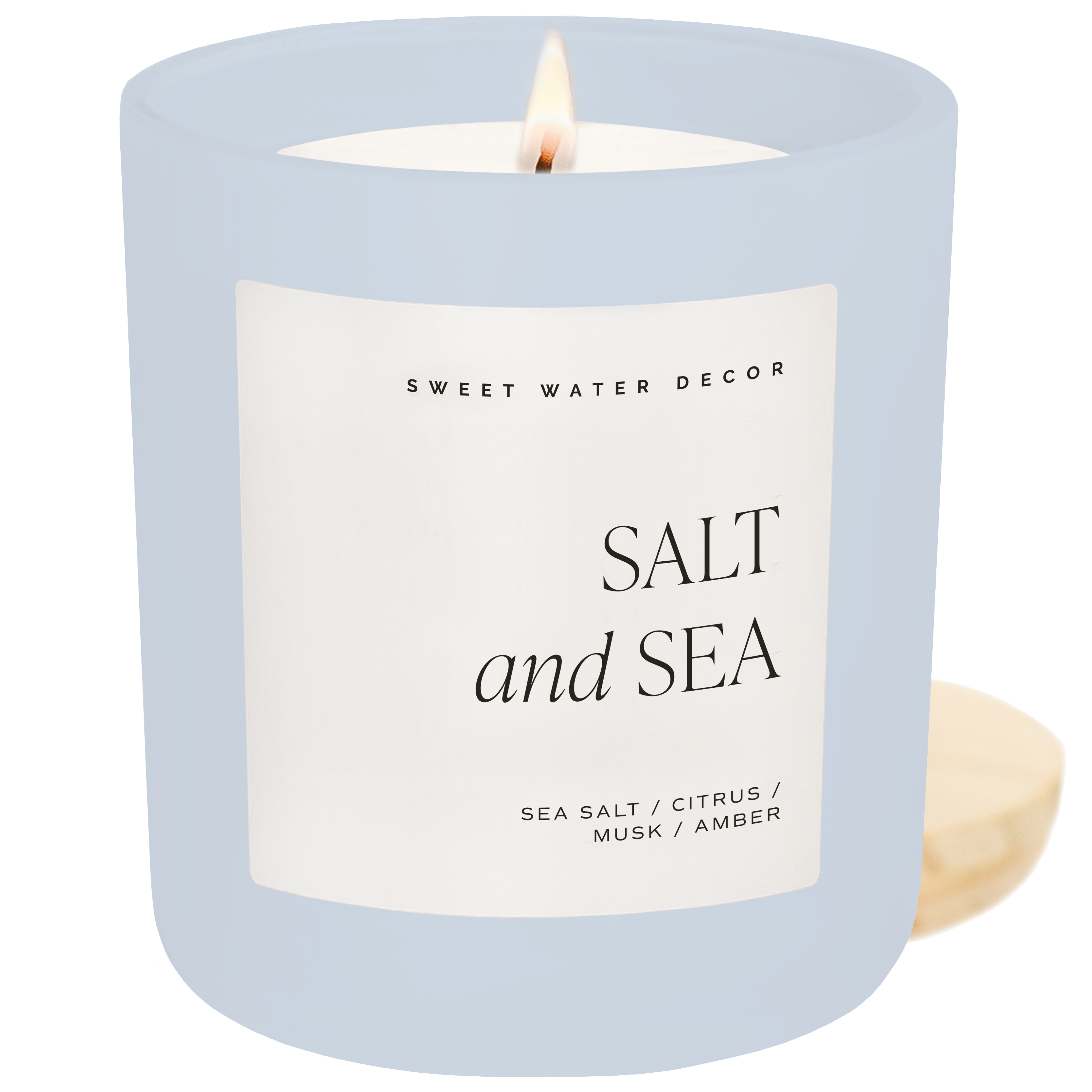 Salt & Sea Blue Matte Jar Candle