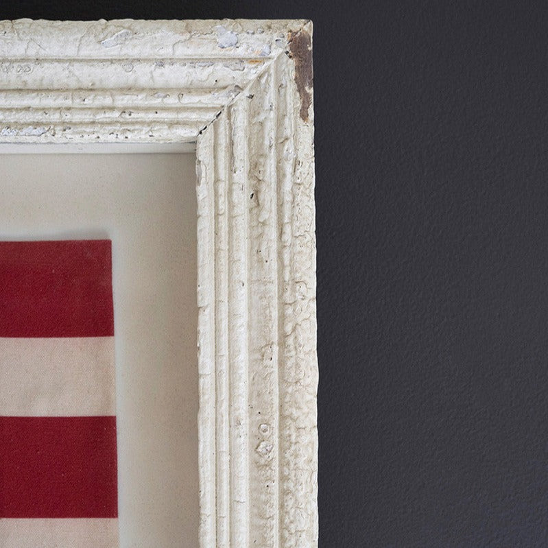 Large Glass Framed American Flag