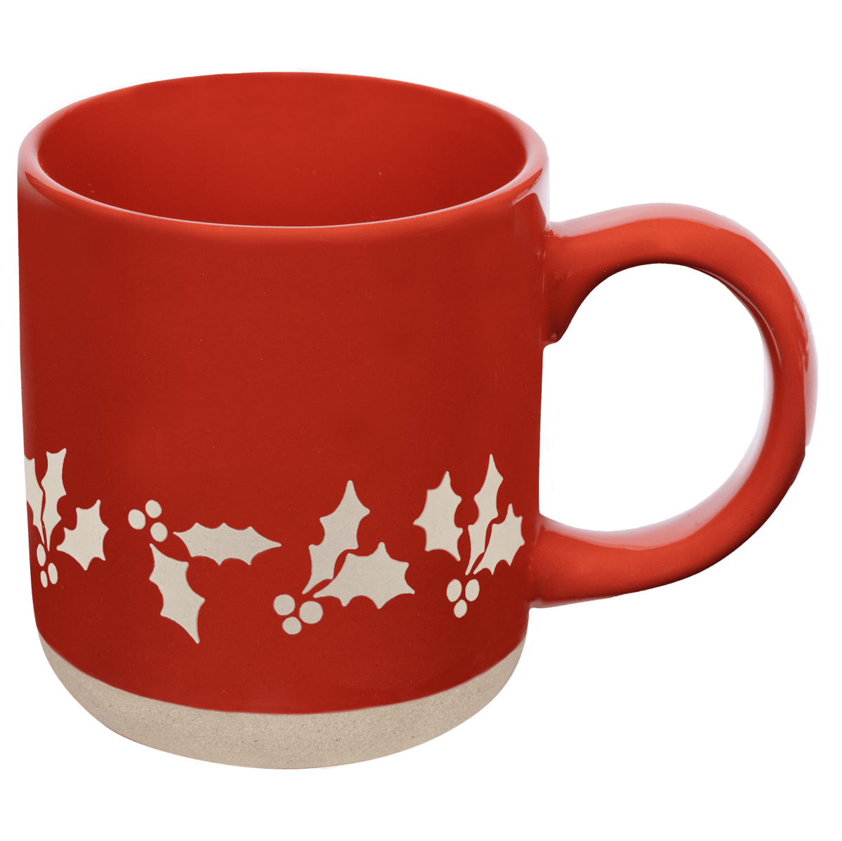 Holly Red Stoneware Coffee Mug