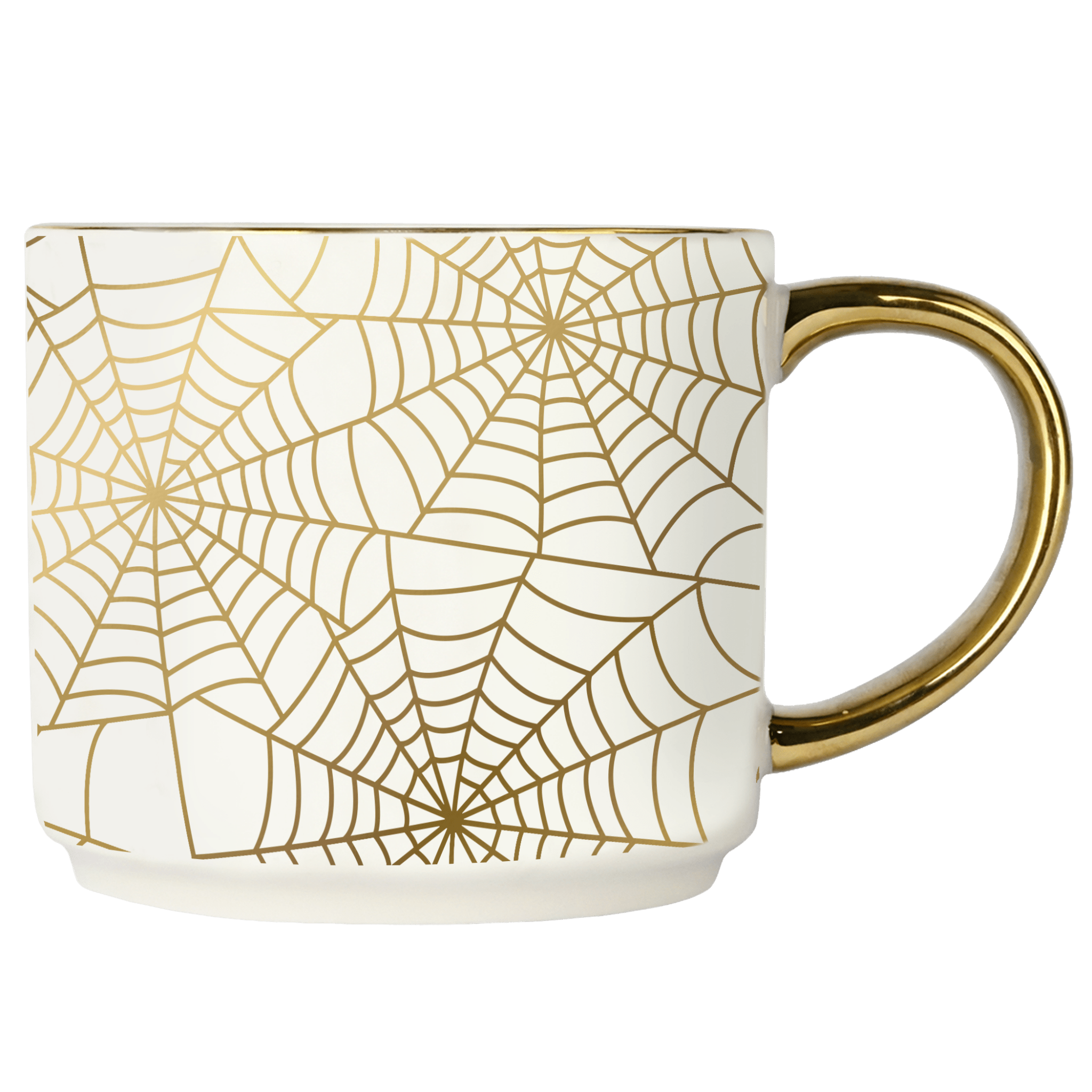 Spiderwebs Gold Handle Coffee Mug