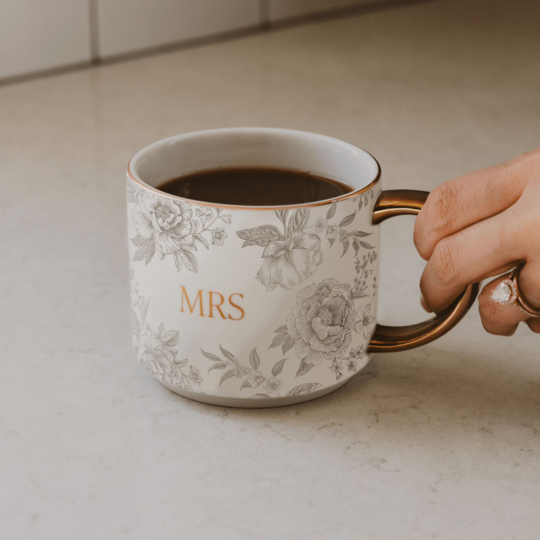 MRS Gold Handle Coffee Mug