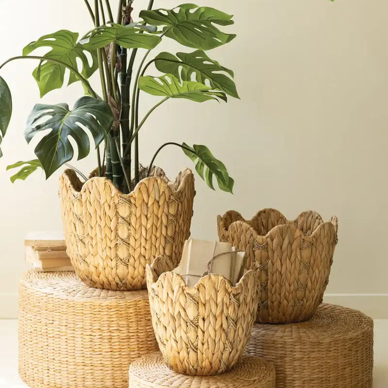 Scalloped Seagrass Basket Set