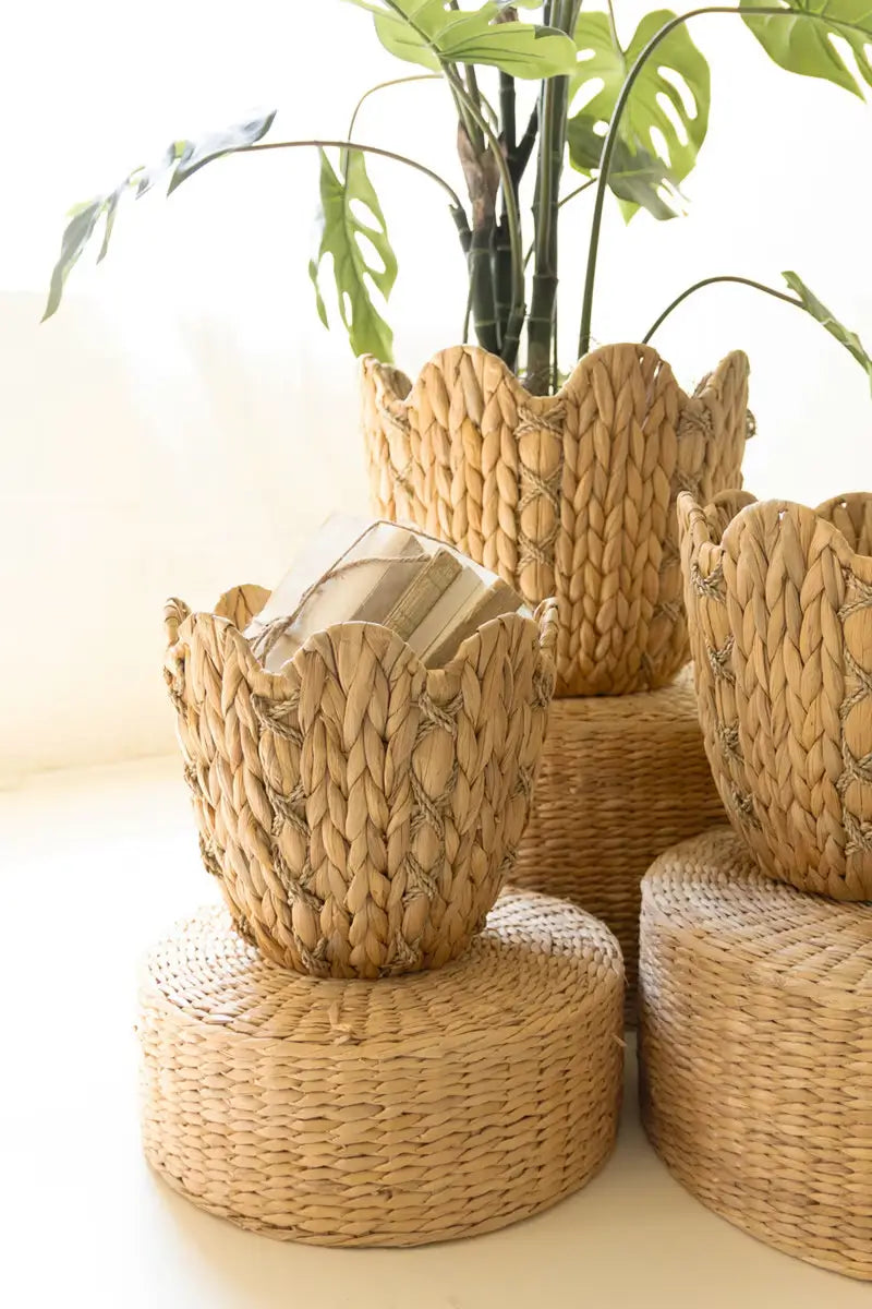Scalloped Seagrass Basket Set
