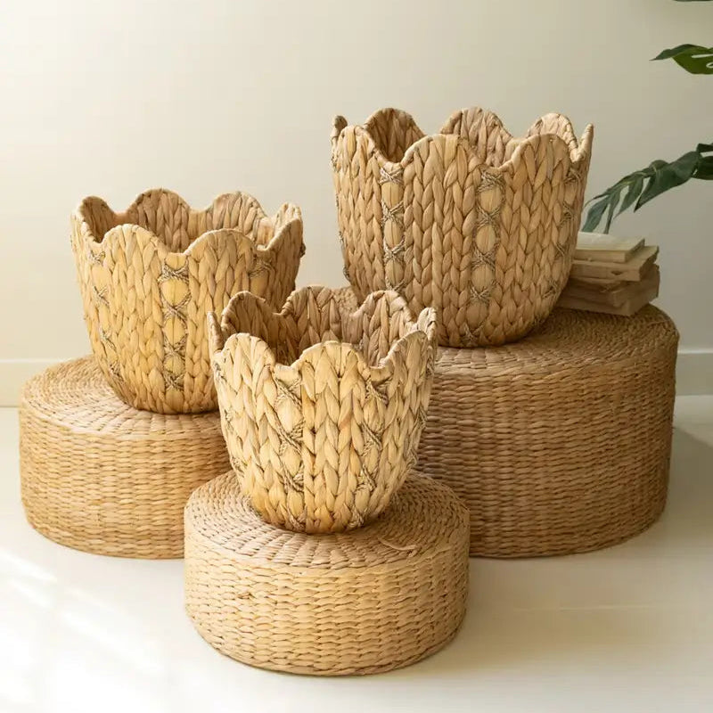 Scalloped Seagrass Basket Set