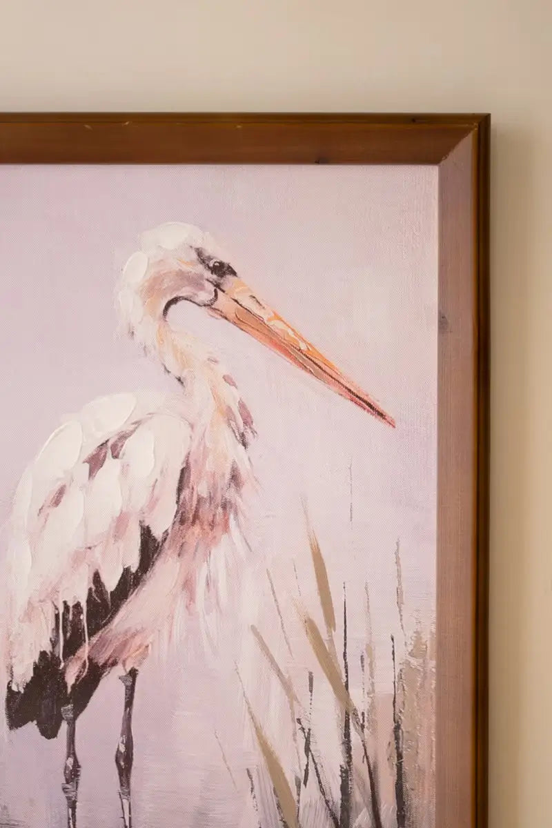 Framed Heron Paintings Set
