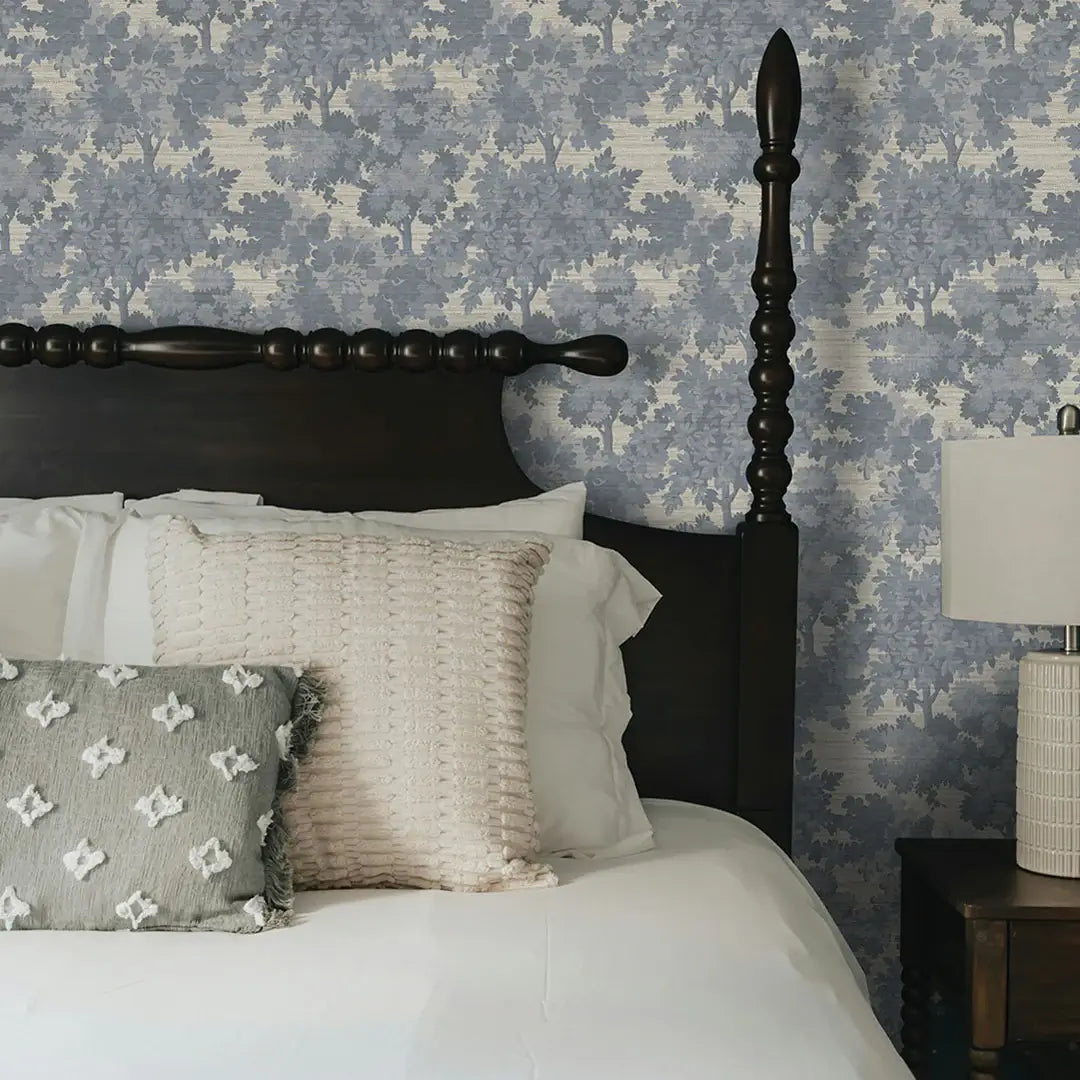 Canopy Toile Faux Grasscloth Peel & Stick Wallpaper