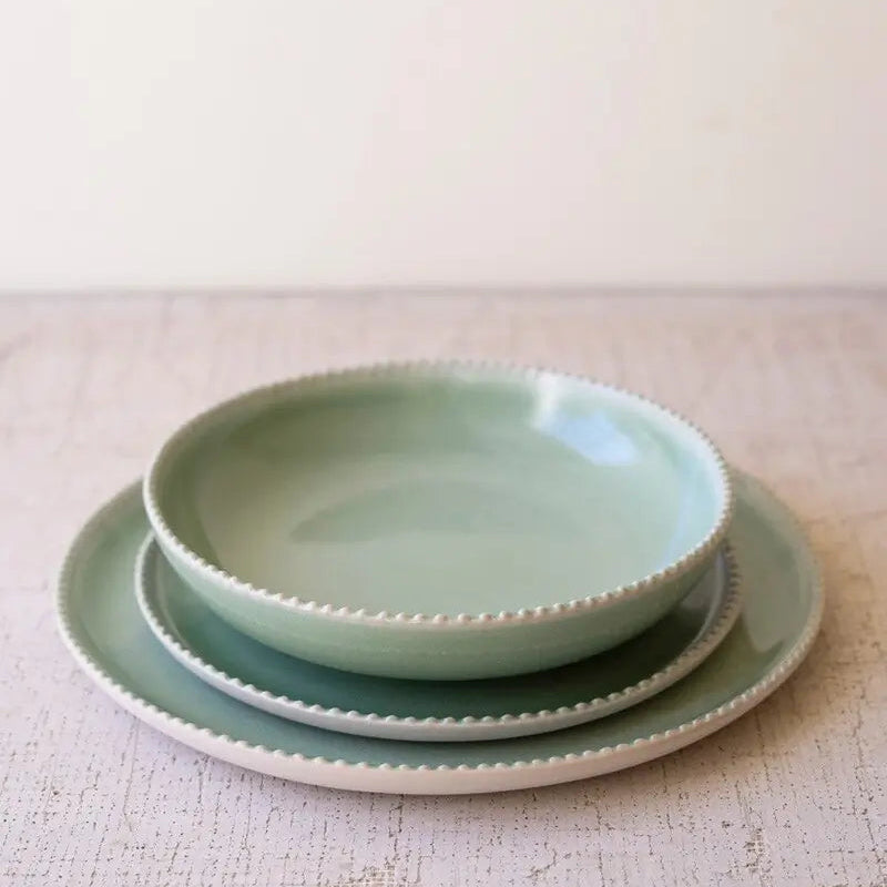 Sea Mist Ceramic Dinner Plate Set