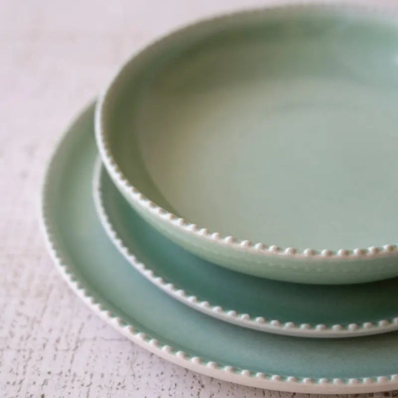 Sea Mist Ceramic Dinner Plate Set