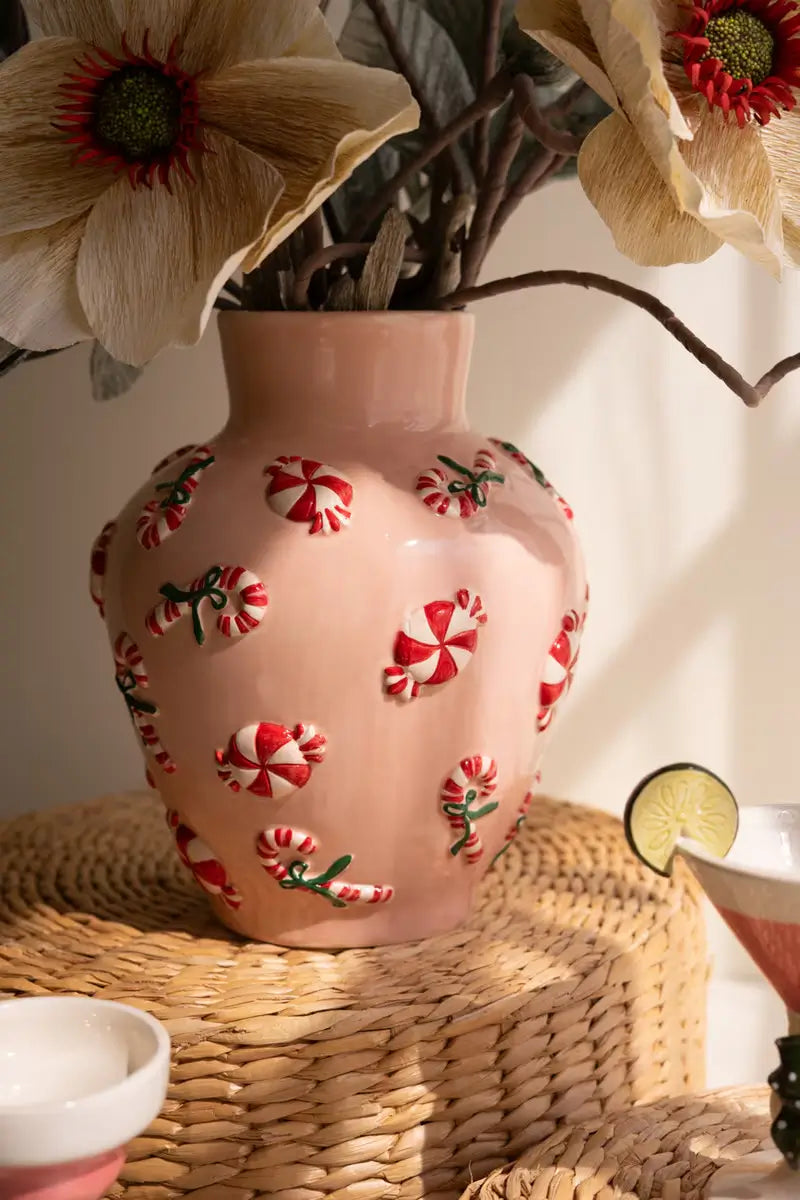 Ceramic Peppermint Vase