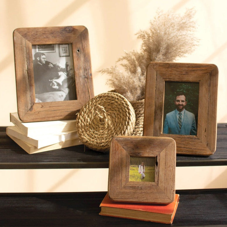 Recycled Wood Frame Trio Set