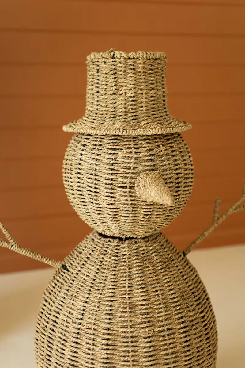 Woven Seagrass Snowman