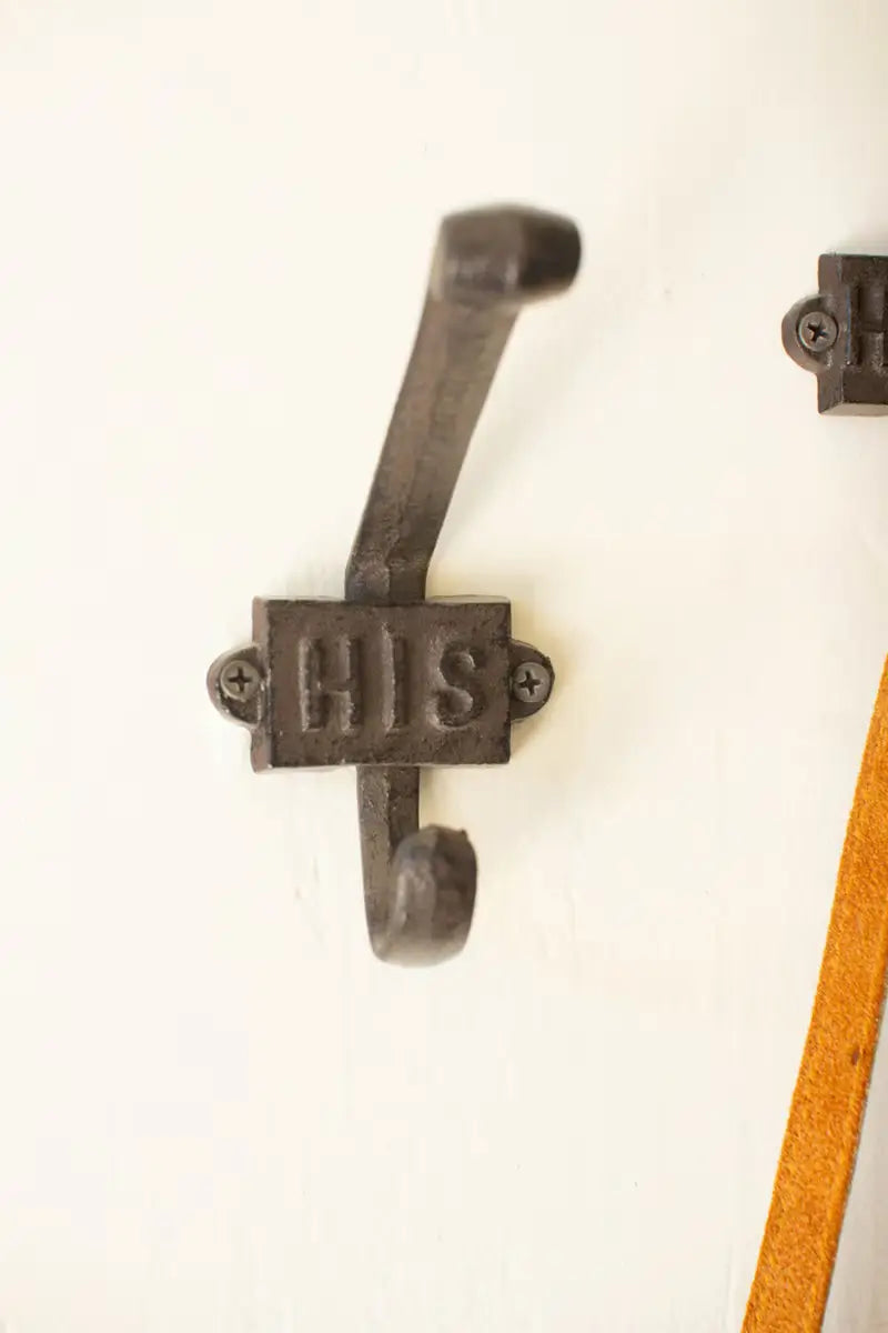 Cast Iron His & Hers Hook Set