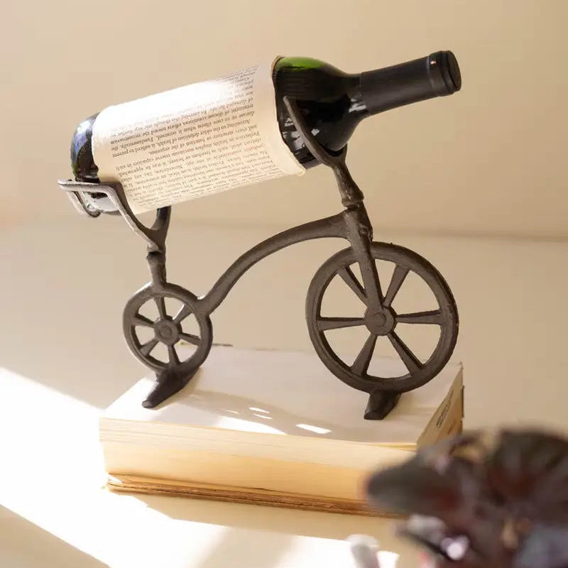 Cast Iron Bicycle Wine Bottle Holder