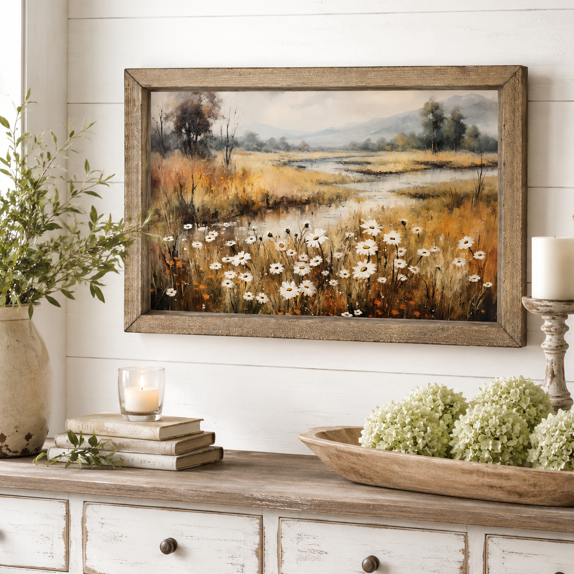 Fall By The River Framed Art
