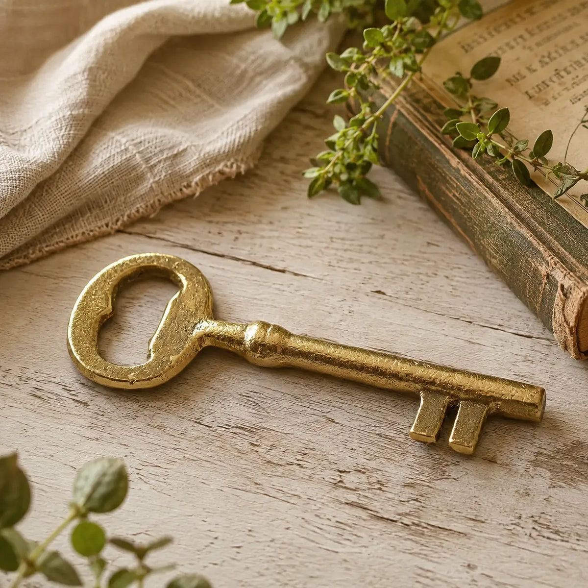 Brass Finish Iron Key Bottle Opener
