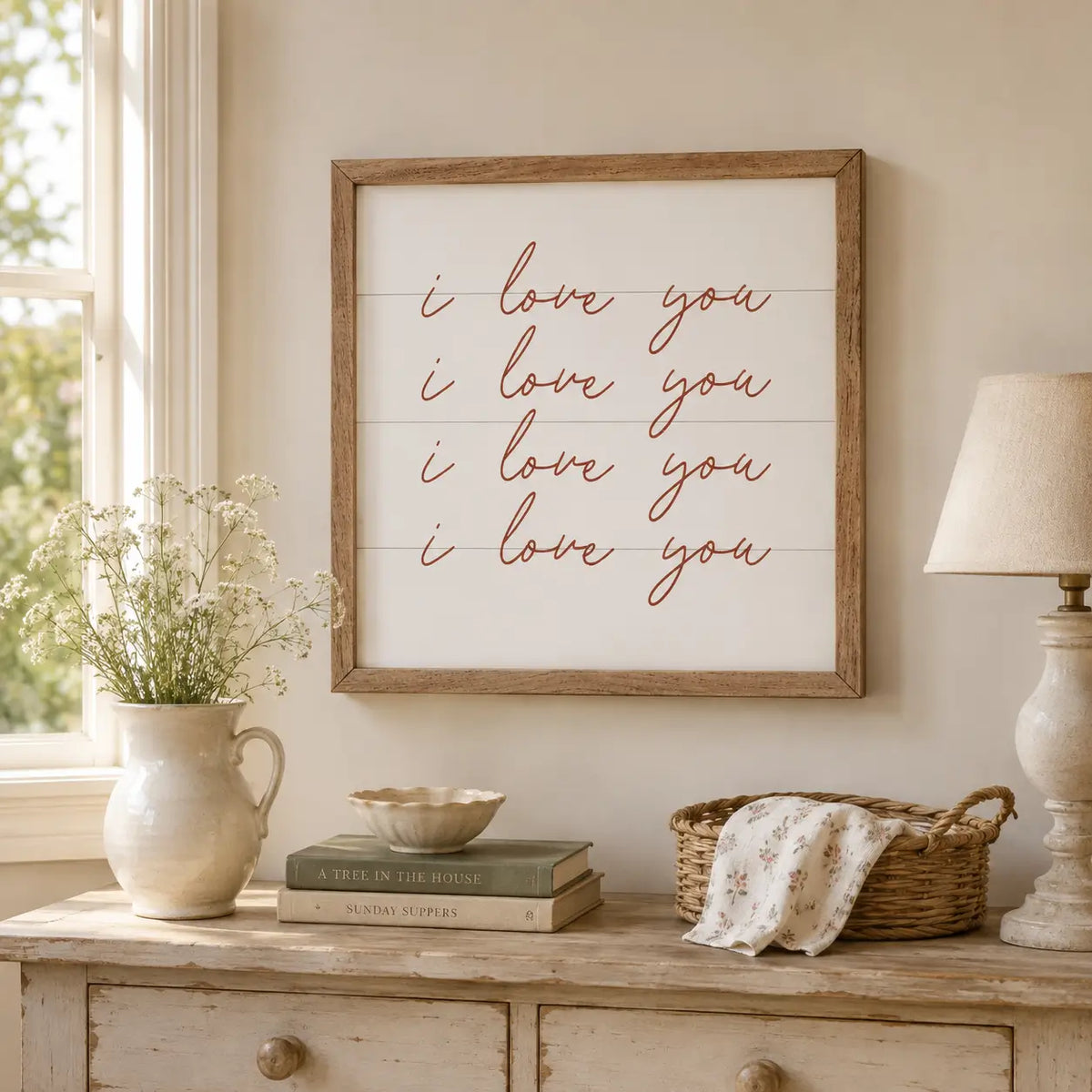 I Love You On Repeat Wood Framed Print