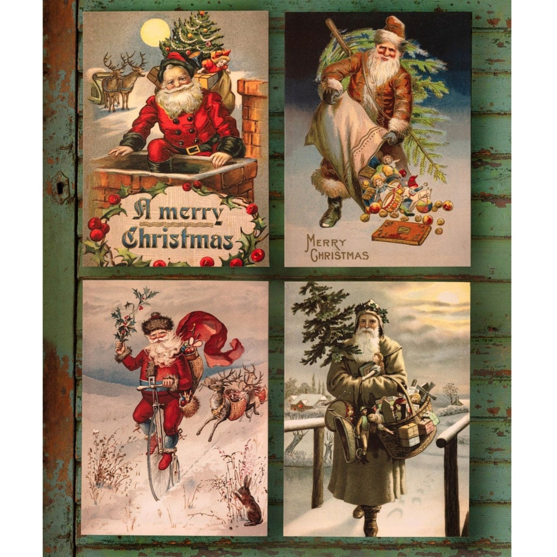 Collected Vintage Santa Canvas Print Set