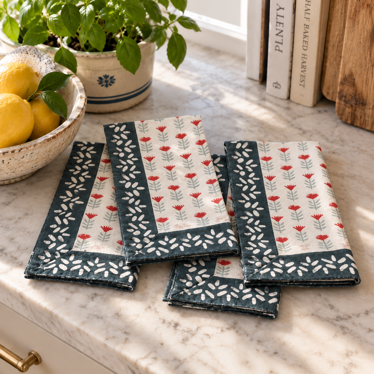 Claire Poppy Dinner Napkin Set