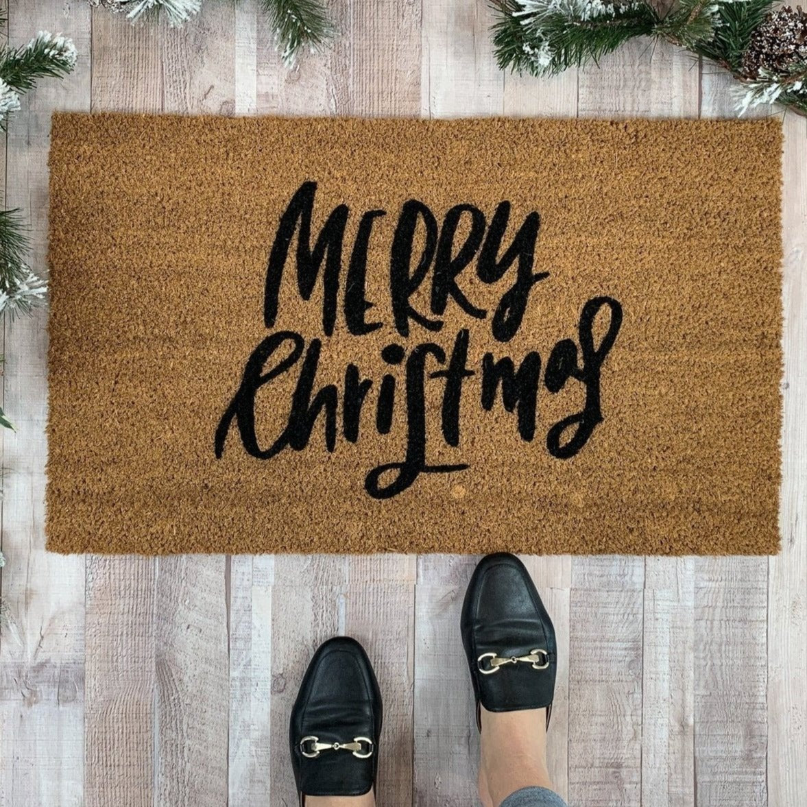 Classic Merry Christmas Doormat