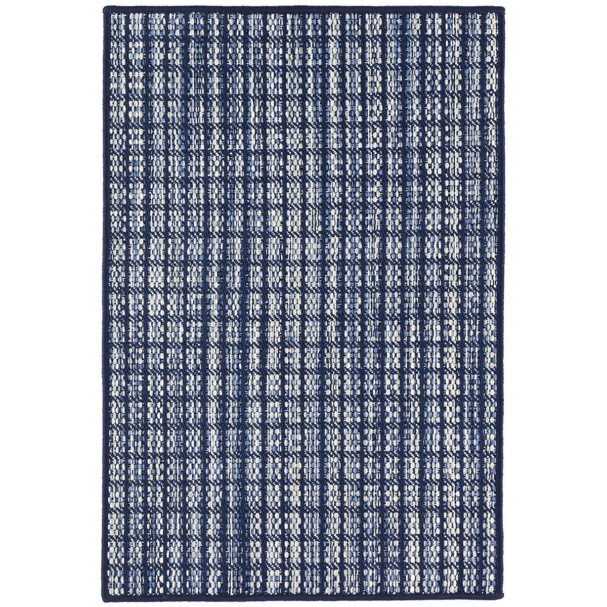 Dash & Albert Coco Blue Handwoven Indoor/Outdoor Custom Rug