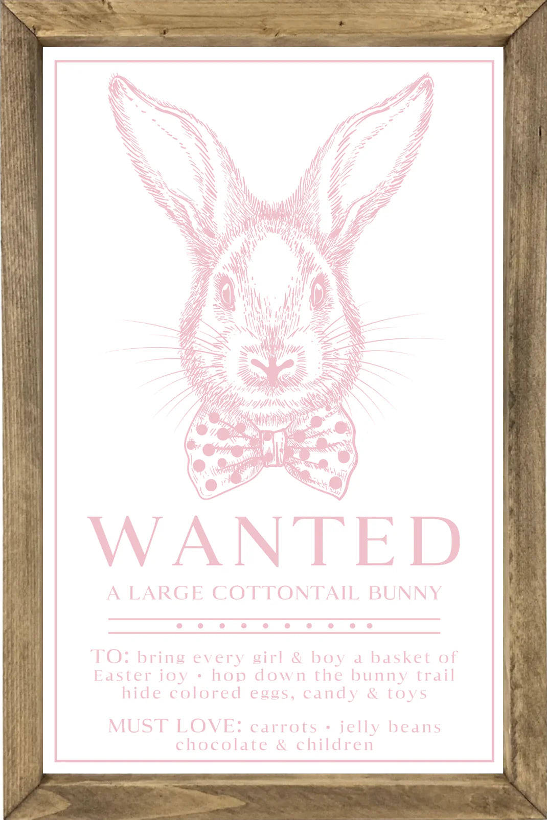 Wanted Bunny Framed Art