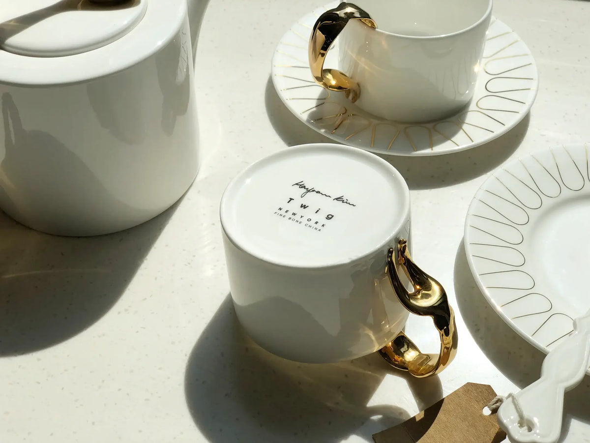 Cutlery Fork Handle Cup & Saucer Set