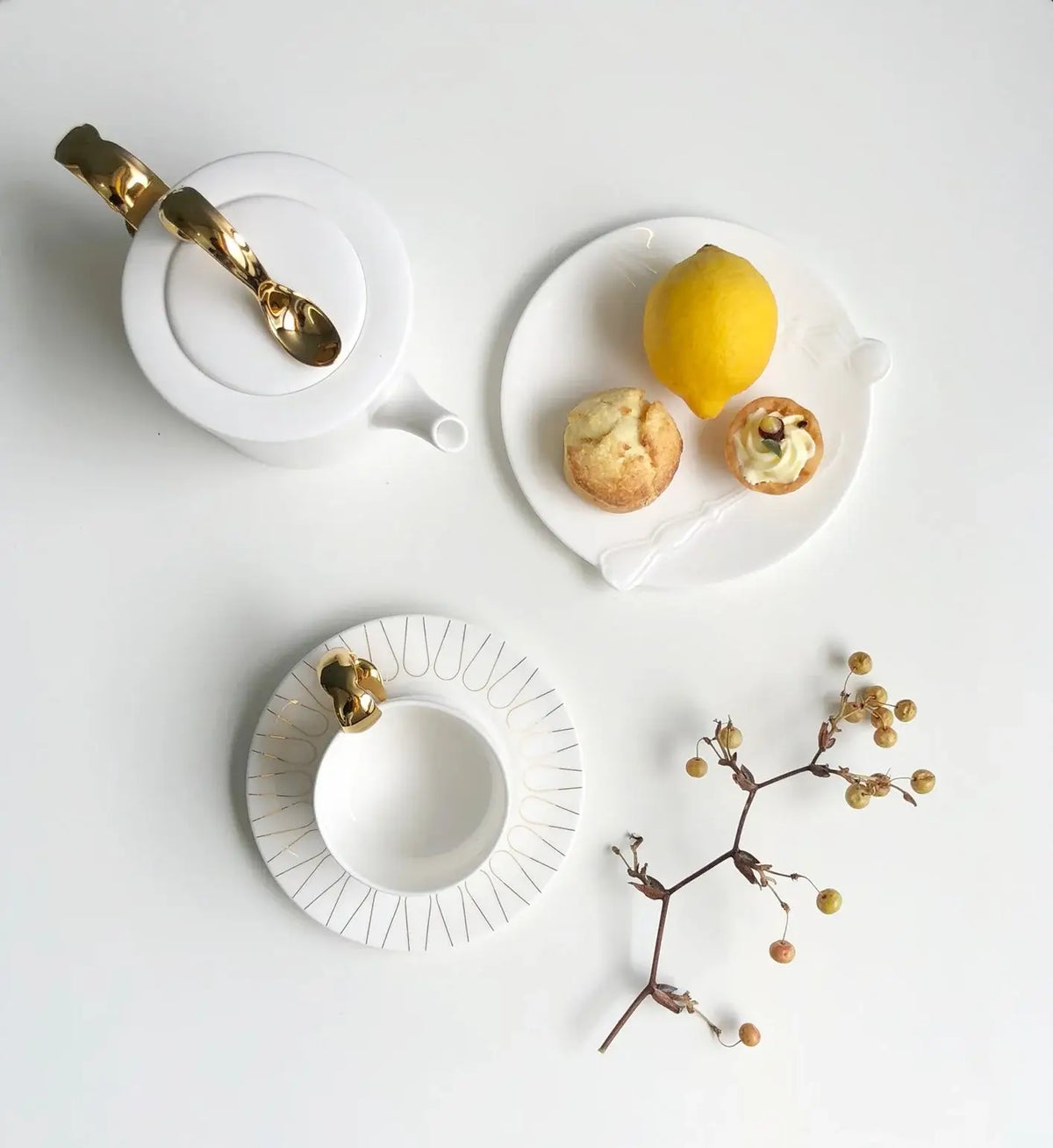 Cutlery Fork Handle Cup & Saucer Set