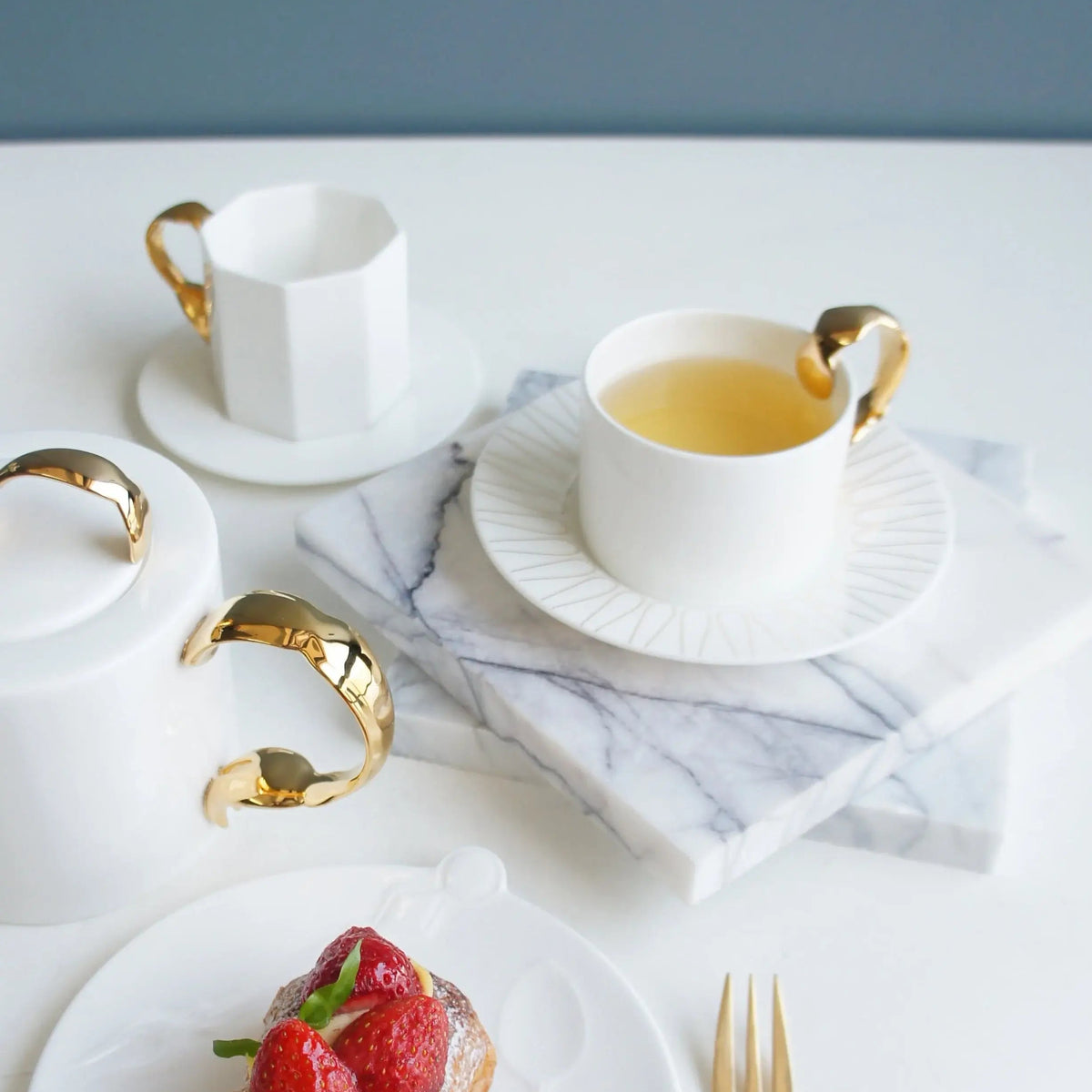 Cutlery Fork Handle Cup & Saucer Set