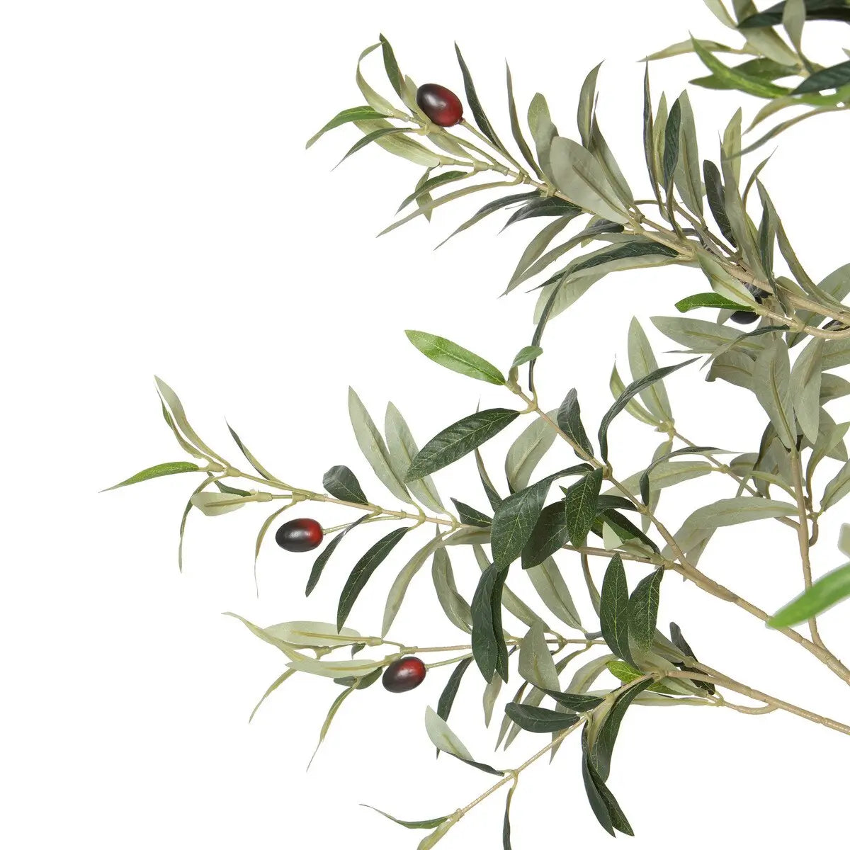 Faux Olive Tree With Black Pot